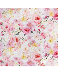 Royal Samt Stoff Polyester Zum Nähen - Motiv Blumen - RDX2143