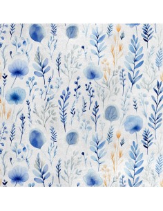 Royal Samt Stoff Polyester Zum Nähen - Motiv Blumen - RDX2145