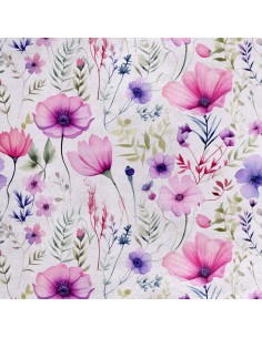 Royal Samt Stoff Polyester Zum Nähen - Motiv Blumen - RDX2148