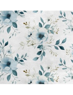 Royal Samt Stoff Polyester Zum Nähen - Motiv Blumen - RDX2152