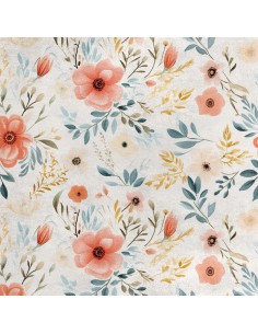 Royal Samt Stoff Polyester Zum Nähen - Motiv Blumen - RDX2154