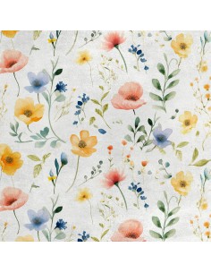 Royal Samt Stoff Polyester Zum Nähen - Motiv Blumen - RDX2156