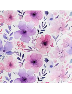 Royal Samt Stoff Polyester Zum Nähen - Motiv Blumen - RDX2158