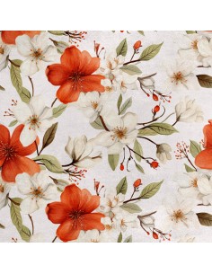 Royal Samt Stoff Polyester Zum Nähen - Motiv Blumen - RDX2169