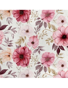 Royal Samt Stoff Polyester Zum Nähen - Motiv Blumen - RDX2175