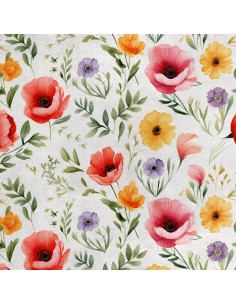 Royal Samt Stoff Polyester Zum Nähen - Motiv Blumen - RDX2179