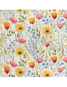 Royal Samt Stoff Polyester Zum Nähen - Motiv Blumen - RDX2182