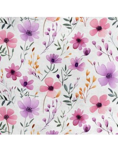 Royal Samt Stoff Polyester Zum Nähen - Motiv Blumen - RDX2183