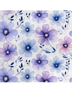 Royal Samt Stoff Polyester Zum Nähen - Motiv Blumen - RDX2184
