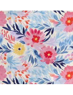 Royal Samt Stoff Polyester Zum Nähen - Motiv Blumen - RDX2185