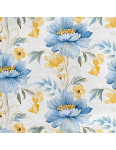 Royal Samt Stoff Polyester Zum Nähen - Motiv Blumen - RDX2186