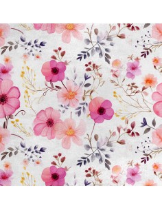 Royal Samt Stoff Polyester Zum Nähen - Motiv Blumen - RDX2118