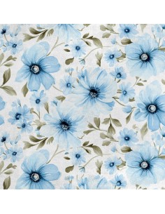 Royal Samt Stoff Polyester Zum Nähen - Motiv Blumen - RDX2192