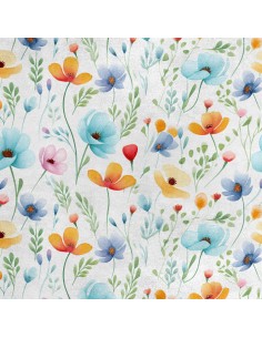 Royal Samt Stoff Polyester Zum Nähen - Motiv Blumen - RDX2202