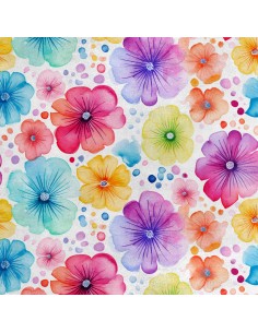 Royal Samt Stoff Polyester Zum Nähen - Motiv Blumen - RDX2205