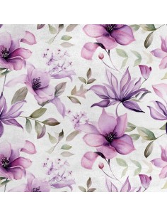 Royal Samt Stoff Polyester Zum Nähen - Motiv Blumen - RDX2207