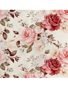 Royal Samt Stoff Polyester Zum Nähen - Motiv Blumen - RDX2216