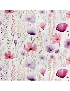 Royal Samt Stoff Polyester Zum Nähen - Motiv Blumen - RDX2231