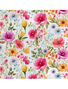 Royal Samt Stoff Polyester Zum Nähen - Motiv Blumen - RDX2235