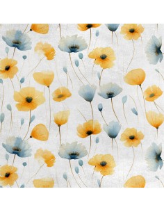 Royal Samt Stoff Polyester Zum Nähen - Motiv Blumen - RDX2238
