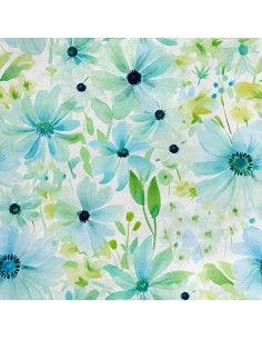 Royal Samt Stoff Polyester Zum Nähen - Motiv Blumen - RDX2240