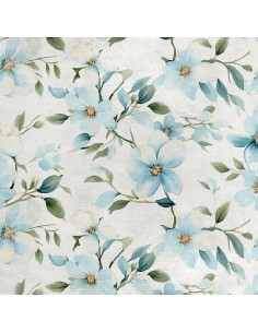 Royal Samt Stoff Polyester Zum Nähen - Motiv Blumen - RDX2243