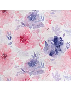 Royal Samt Stoff Polyester Zum Nähen - Motiv Blumen - RDX2253