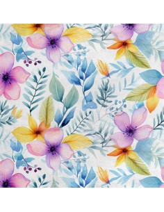 Royal Samt Stoff Polyester Zum Nähen - Motiv Blumen - RDX2276