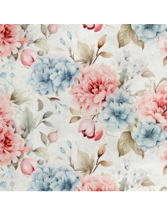 Royal Samt Stoff Polyester Zum Nähen - Motiv Blumen - RDX2278