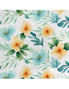 Royal Samt Stoff Polyester Zum Nähen - Motiv Blumen - RDX2282