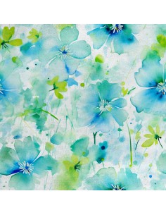 Royal Samt Stoff Polyester Zum Nähen - Motiv Blumen - RDX2288