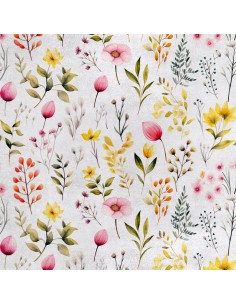 Royal Samt Stoff Polyester Zum Nähen - Motiv Blumen - RDX2294