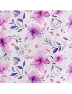 Royal Samt Stoff Polyester Zum Nähen - Motiv Blumen - RDX2297