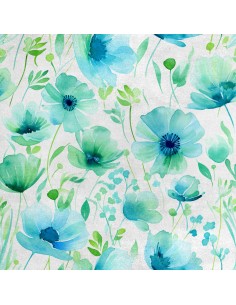 Royal Samt Stoff Polyester Zum Nähen - Motiv Blumen - RDX2303