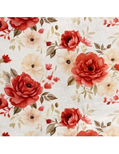 Royal Samt Stoff Polyester Zum Nähen - Motiv Blumen - RDX2305