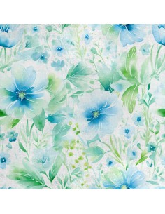 Royal Samt Stoff Polyester Zum Nähen - Motiv Blumen - RDX2308