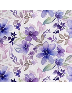 Royal Samt Stoff Polyester Zum Nähen - Motiv Blumen - RDX2312