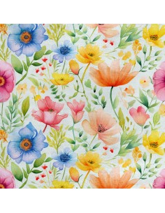 Royal Samt Stoff Polyester Zum Nähen - Motiv Blumen - RDX2314