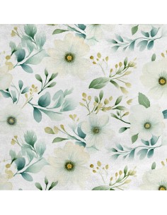 Royal Samt Stoff Polyester Zum Nähen - Motiv Blumen - RDX2315