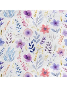 Royal Samt Stoff Polyester Zum Nähen - Motiv Blumen - RDX2330
