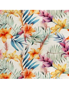 Royal Samt Stoff Polyester Zum Nähen - Motiv Blumen - RDX2339