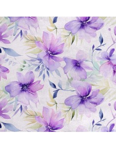 Royal Samt Stoff Polyester Zum Nähen - Motiv Blumen - RDX2351