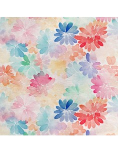 Royal Samt Stoff Polyester Zum Nähen - Motiv Blumen - RDX2352