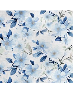 Royal Samt Stoff Polyester Zum Nähen - Motiv Blumen - RDX2381