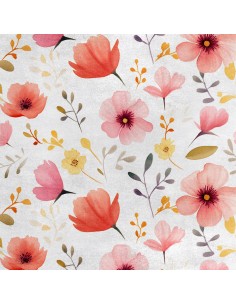Royal Samt Stoff Polyester Zum Nähen - Motiv Blumen - RDX2384