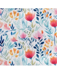 Royal Samt Stoff Polyester Zum Nähen - Motiv Blumen - RDX2388