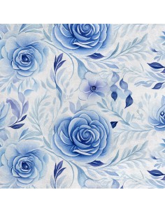 Royal Samt Stoff Polyester Zum Nähen - Motiv Blumen - RDX2404