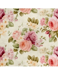 Royal Samt Stoff Polyester Zum Nähen - Motiv Blumen - RDX2410