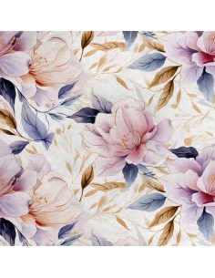 Royal Samt Stoff Polyester Zum Nähen - Motiv Blumen - RDX2415