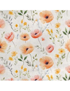 Royal Samt Stoff Polyester Zum Nähen - Motiv Blumen - RDX2417